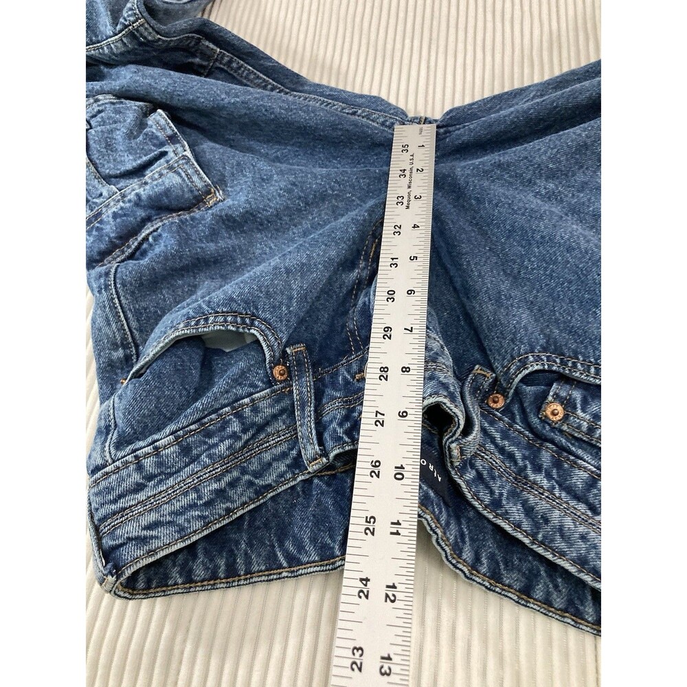 Aeropostale Womens 000R Baggy Wide Leg Cargo Jeans Blue Y2K Skater Grunge - Picture 10 of 13
